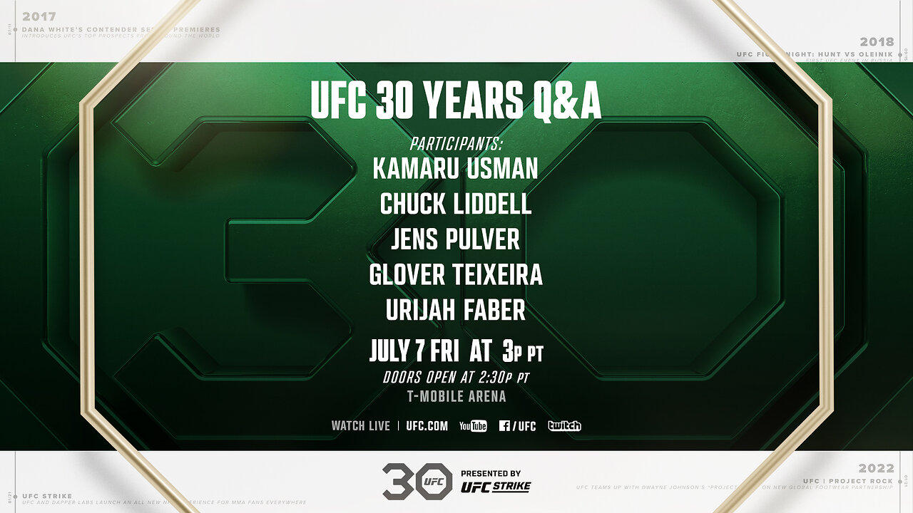 UFC 30th Anniversary Q&A w/ Chuck Liddell, Kamaru Usman & more!
