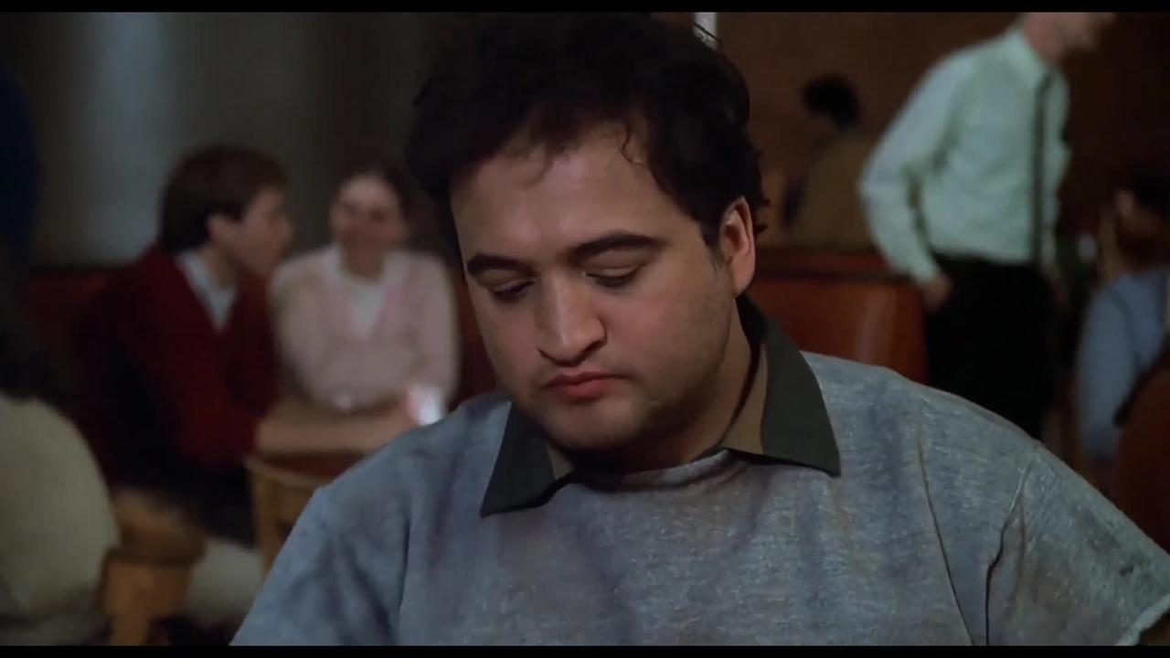 ANIMAL HOUSE (1978) > Cafeteria Scene > BLUTO pig's out!