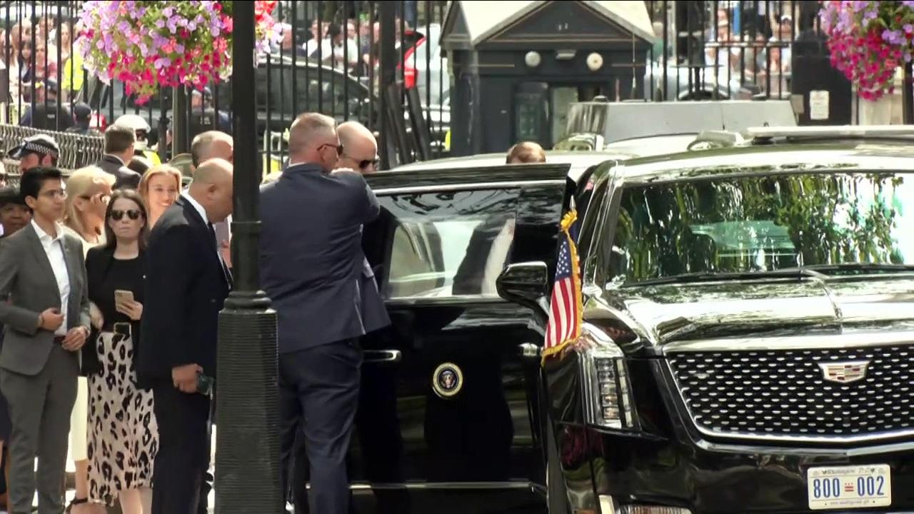 Biden arrives at Downing Street in ‘The Beast’ to meet PM