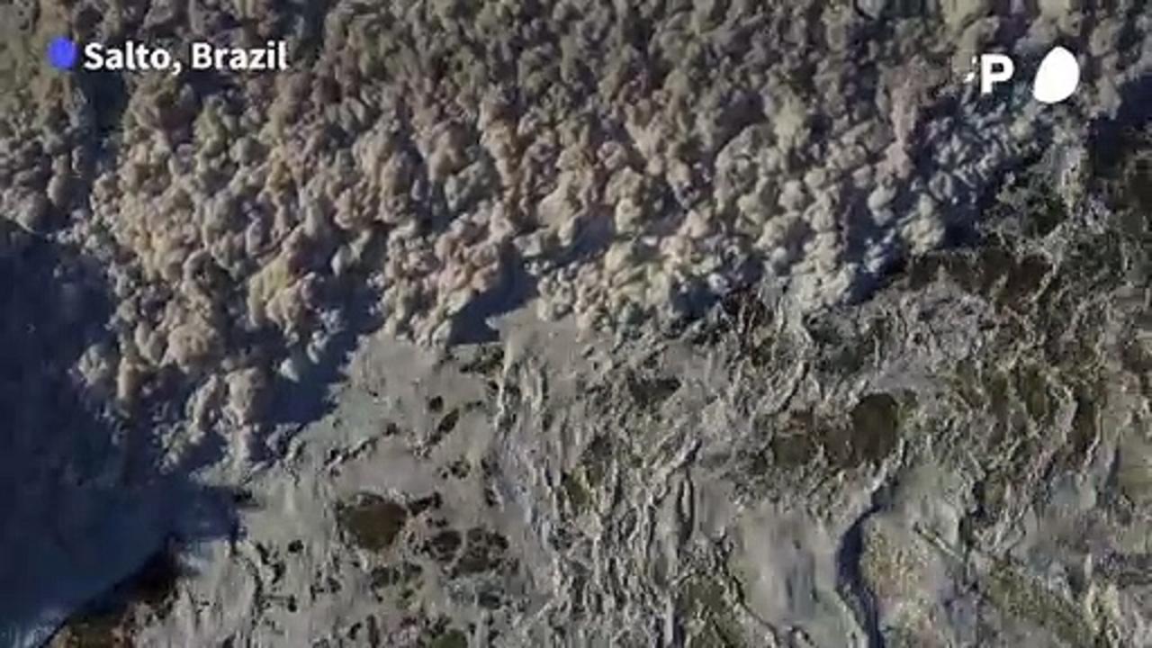 Brazilian river polluted with toxic foam
