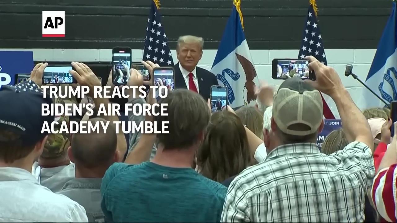 Trump responds to Biden's misstep at the Air Force Academy