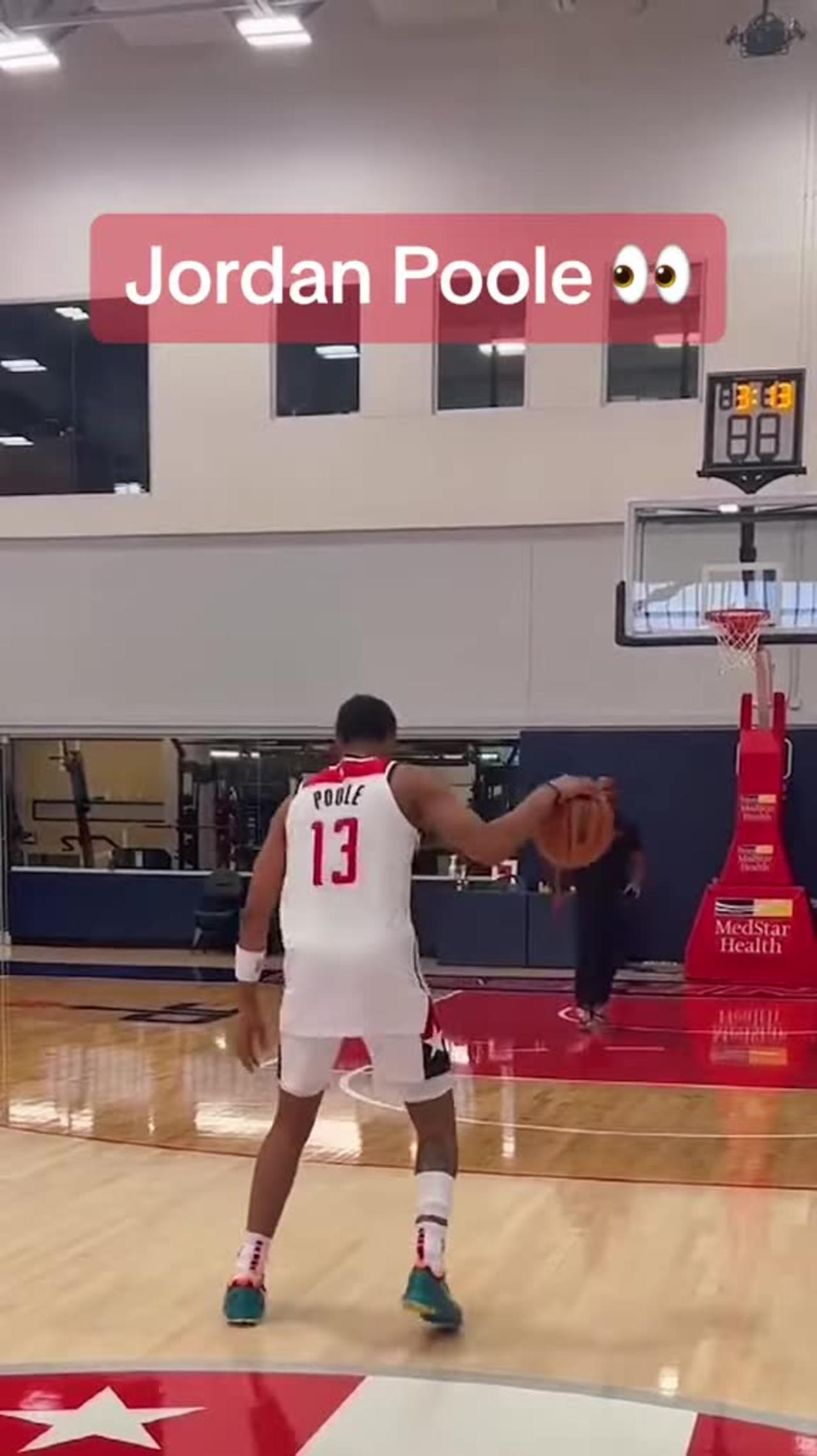 JORDAN POOLE FIRST SHOOTAROUND WITH THE WIZARDS