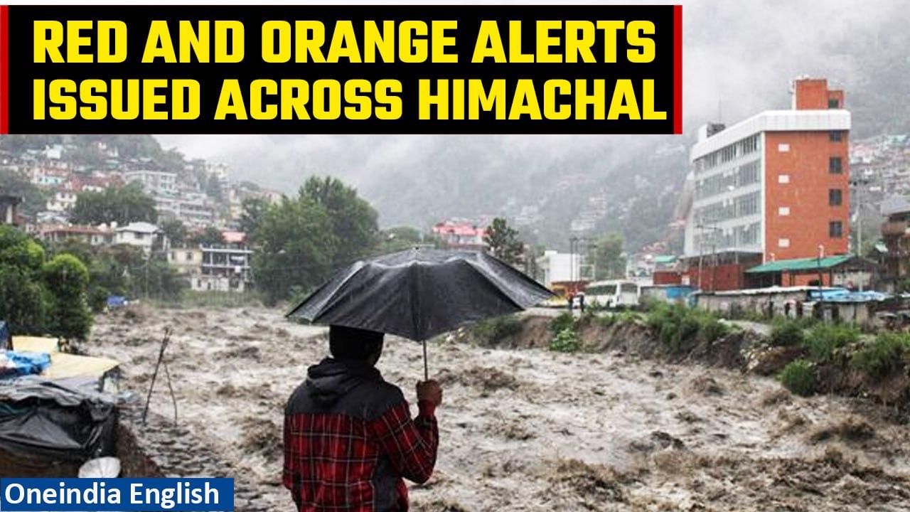 Himachal Pradesh rains: IMD issues red and orange alerts for several districts | Oneindia News