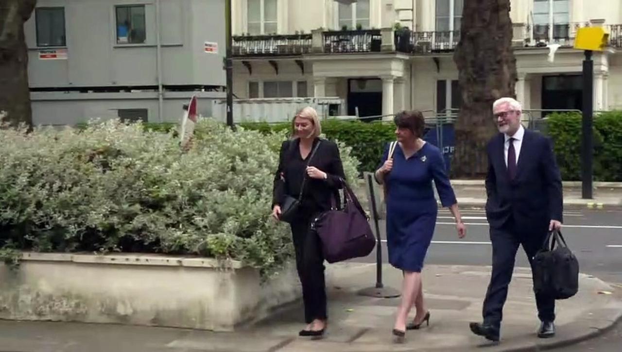Arlene Foster arrives at Covid Inquiry