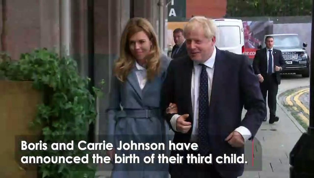 Boris Johnson and wife Carrie welcome third child