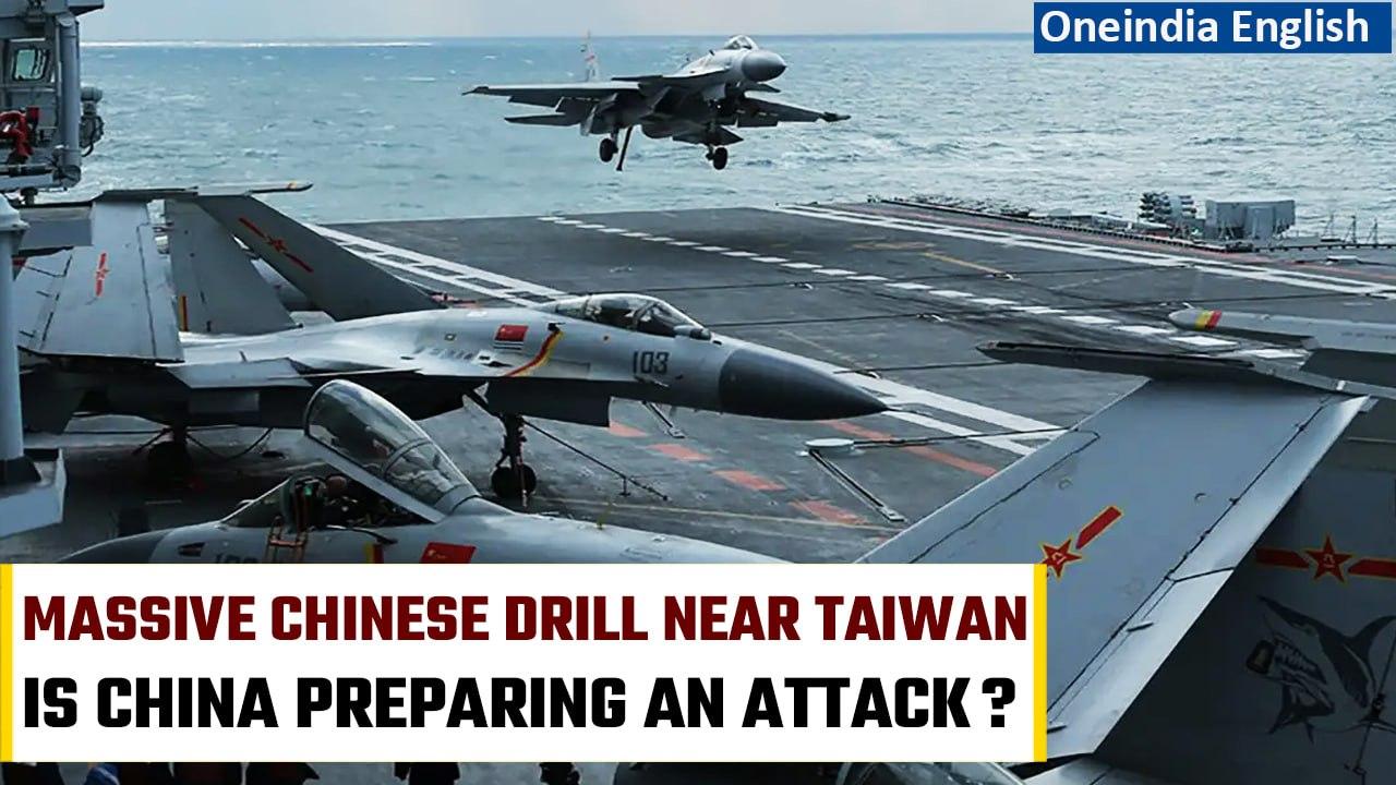China starts a major naval, aerial drill near Taiwan's ADIZ further inciting tension | Oneindia News