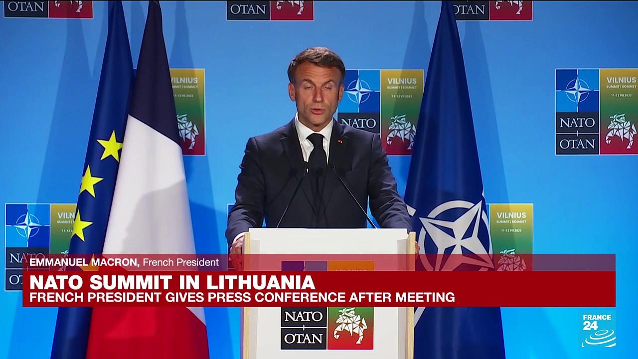 REPLAY: Macron speaks at NATO summit in Lithuania