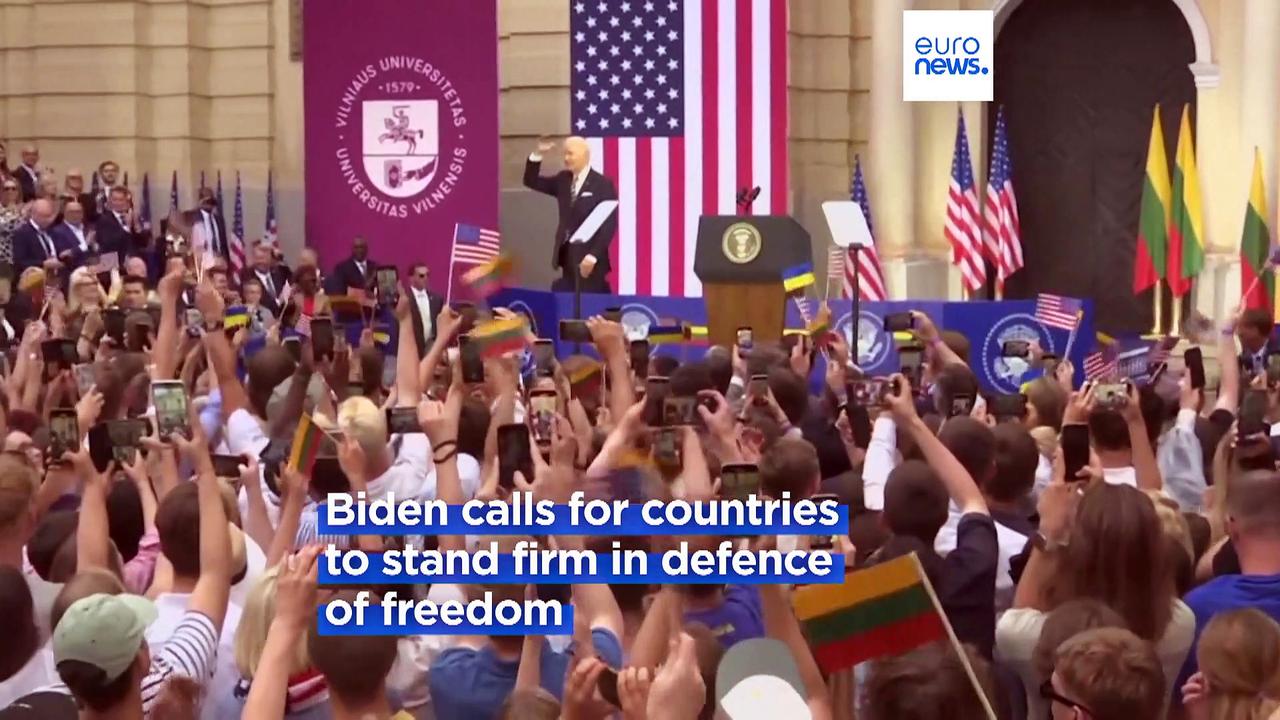 US President Joe Biden arrives in Finland for talks with Nordic leaders