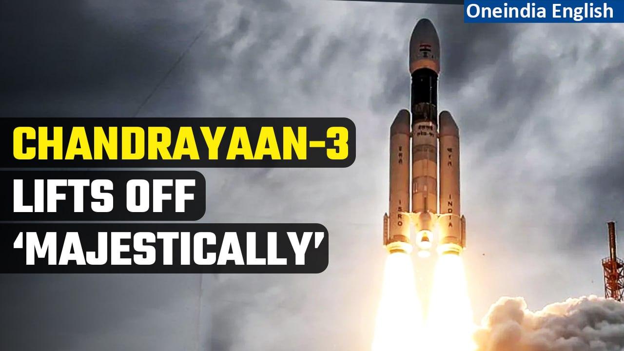 Chandrayaan 3 mission launches off: India begins its journey to the Moon | Watch | Oneindia News