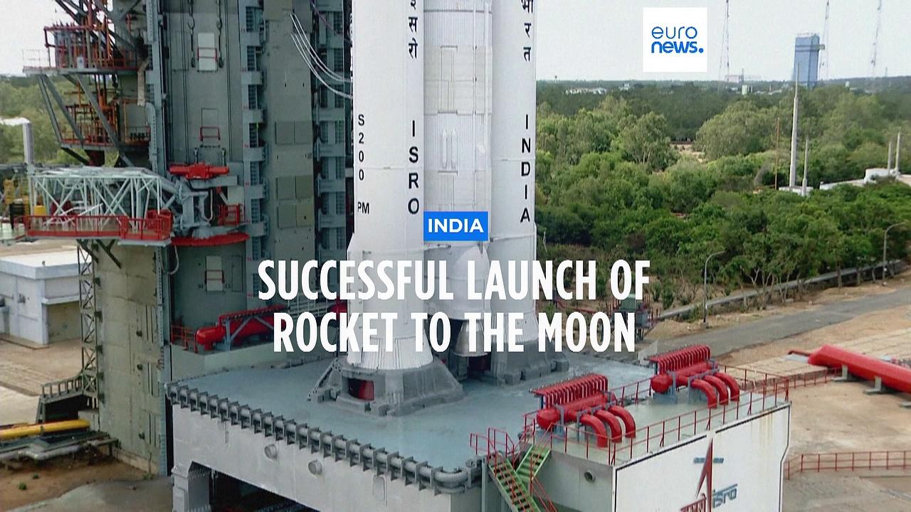 India successfully launches new mission to land robot explorer on moon