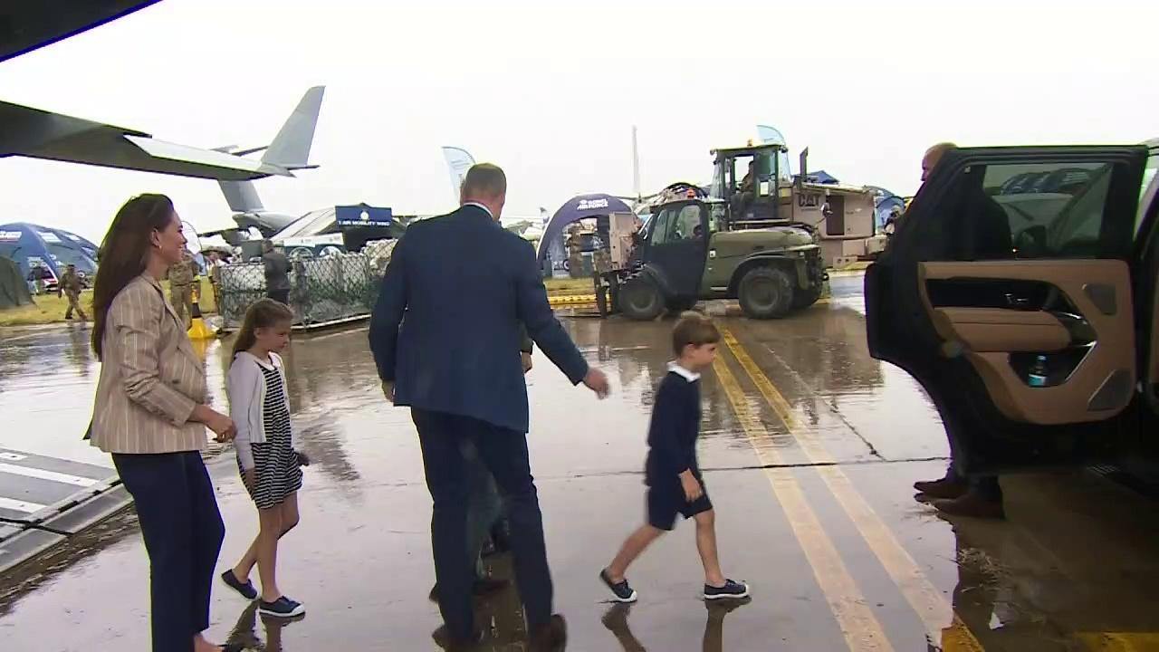 William and Kate’s air show visit delights royal children