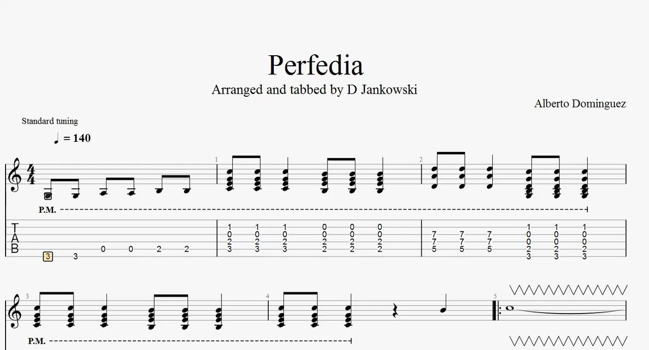 How to play Perfidia on Guitar