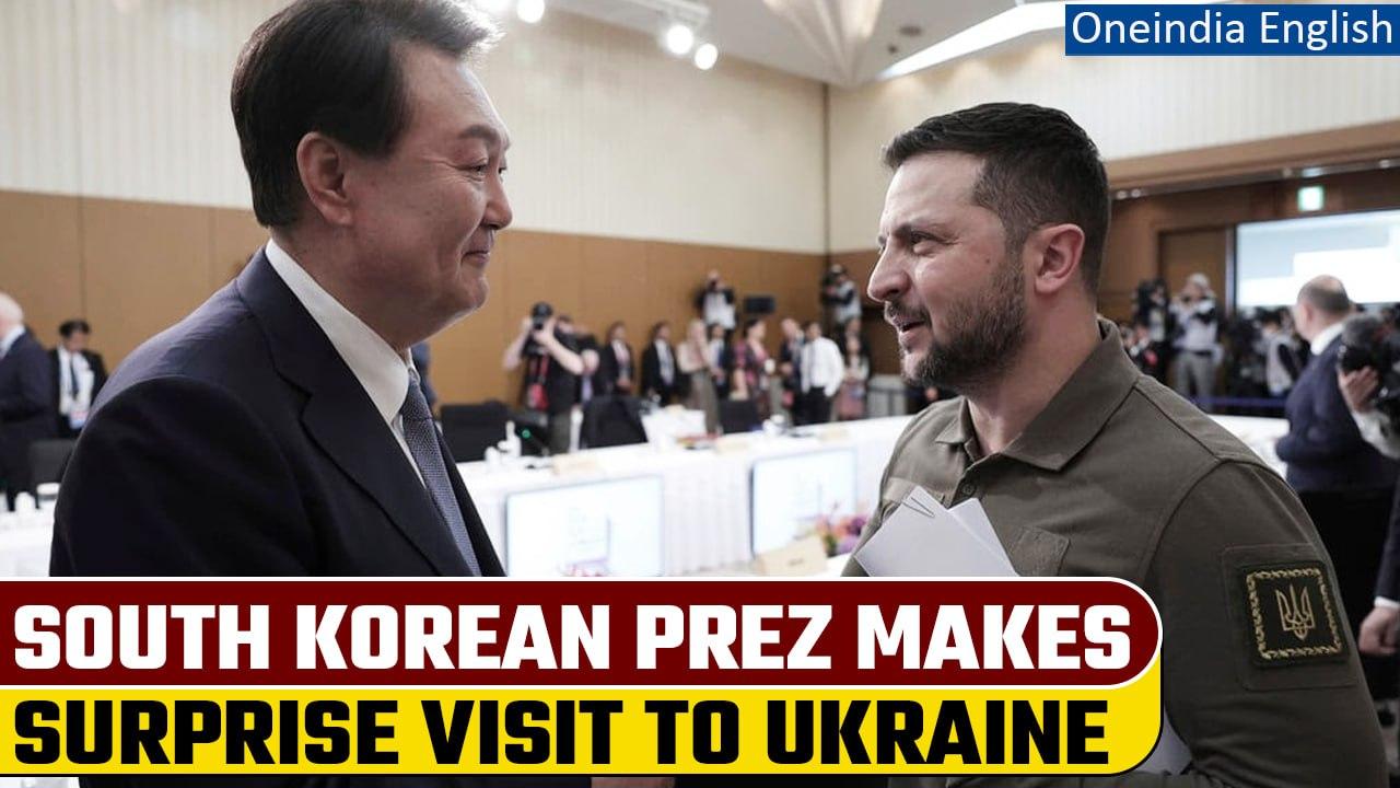 South Korean President Yoon Suk Yeol makes sudden Ukraine visit to meet Zelensky | Oneindia News