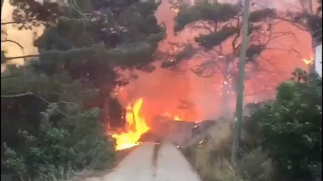 A large forest fire broke out in Hatay province in southern Turkey, residents are being evacuated.