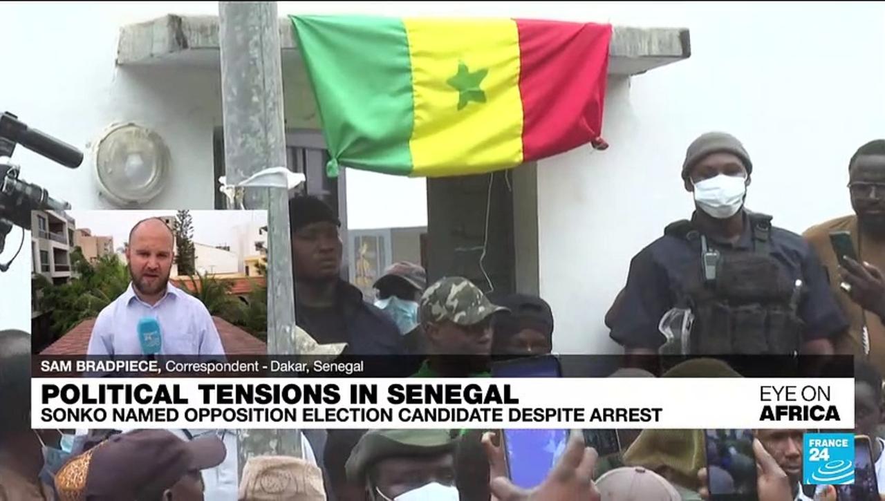 Senegal opposition leader named election champion despite jail sentence