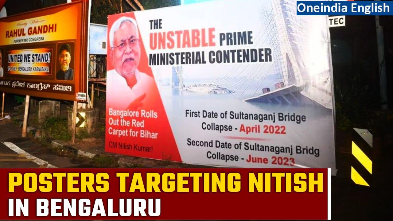 Nitish Kumar Poster Storm |  'Unstable Prime Ministerial Candidate' | Bengaluru | OneIndia News