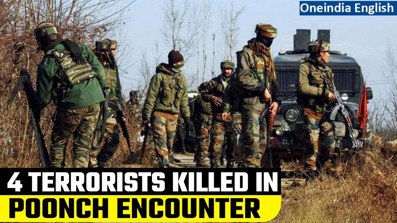 J&K: 4 terrorists killed in joint operation by security forces in Poonch | Oneindia News