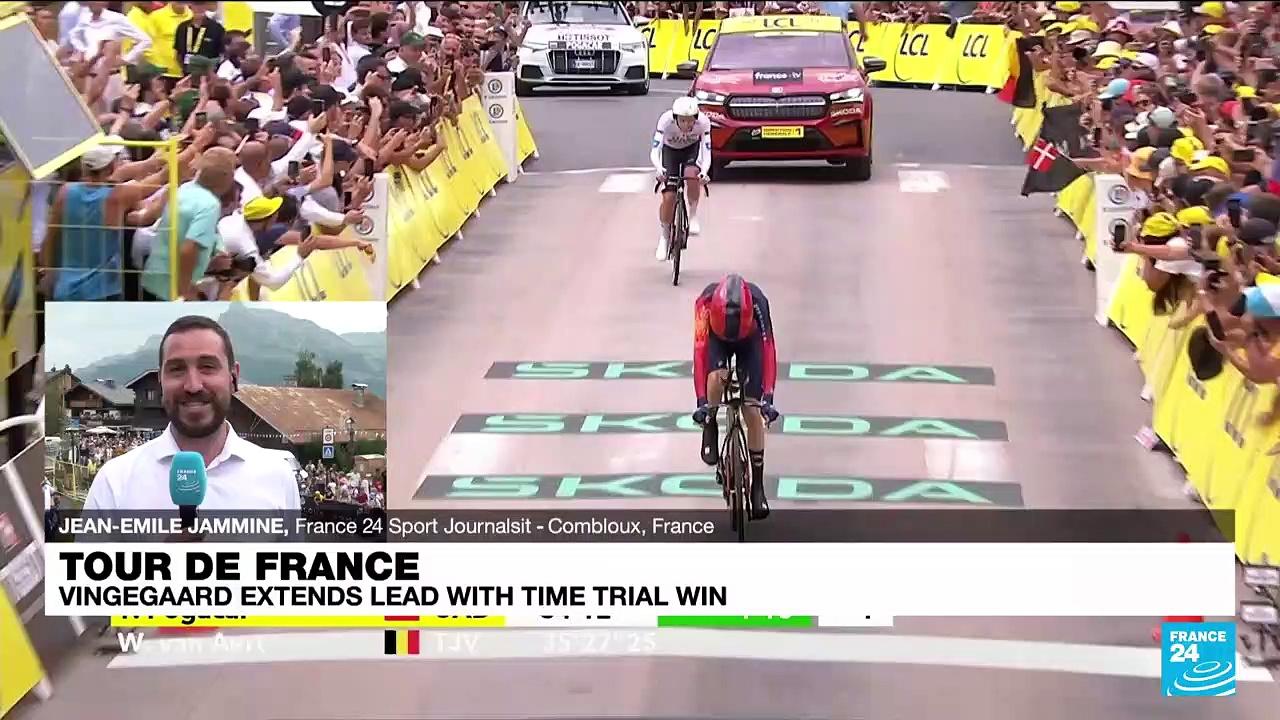Tour de France: Vingegaard extends lead with time trial win