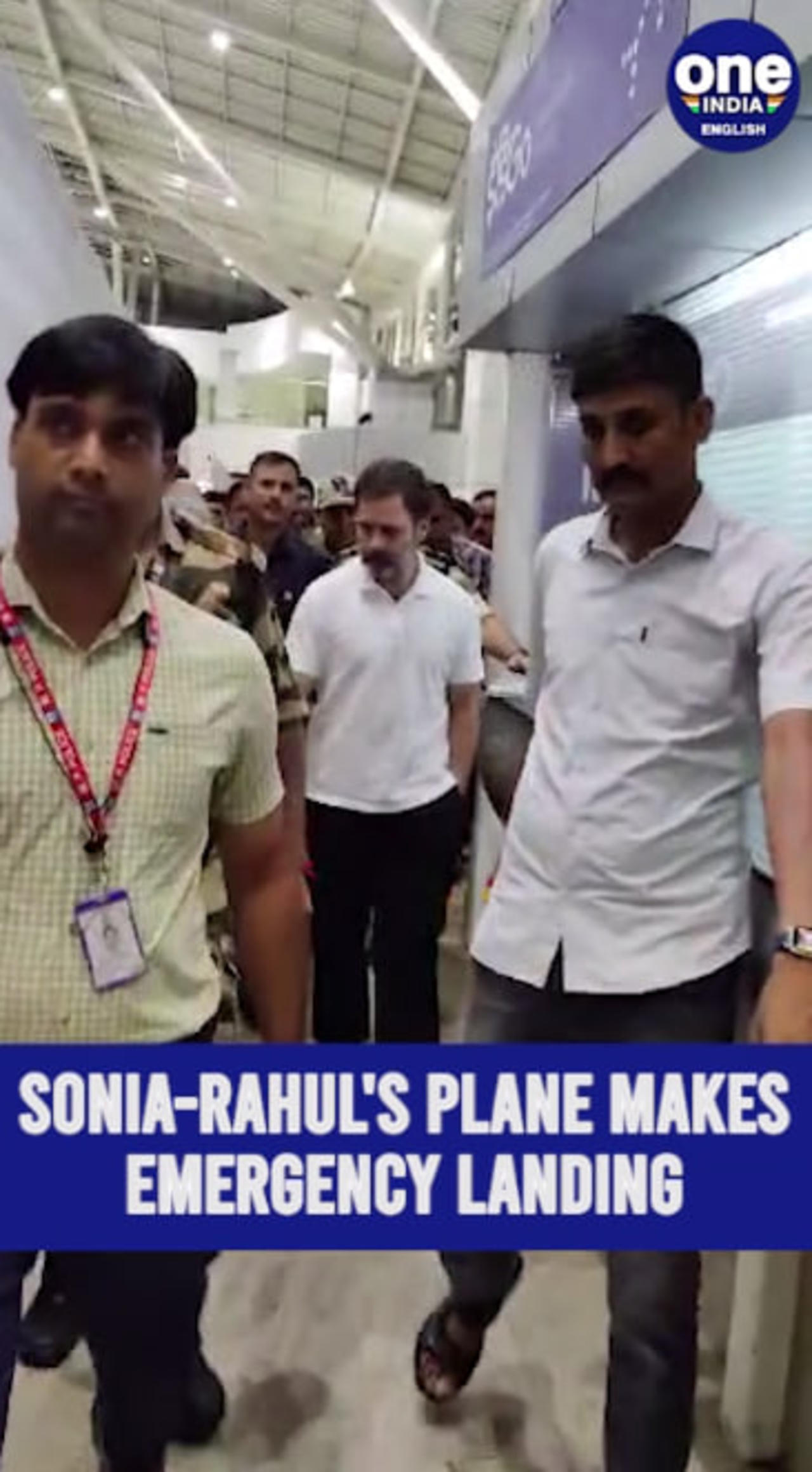 Aircraft carrying Sonia Gandhi, Rahul makes an emergency landing in Bhopal.