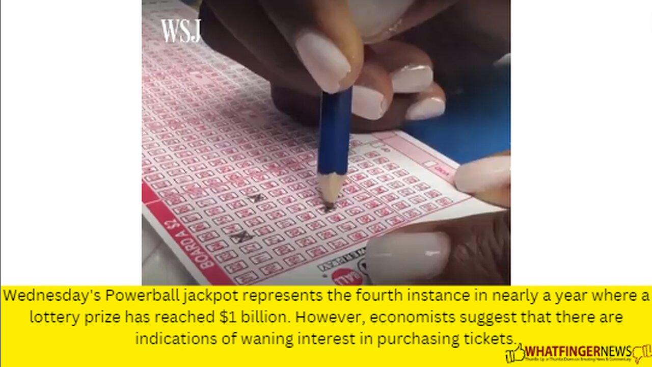 Wednesday's Powerball jackpot represents the fourth instance in nearly a year where a lottery prize