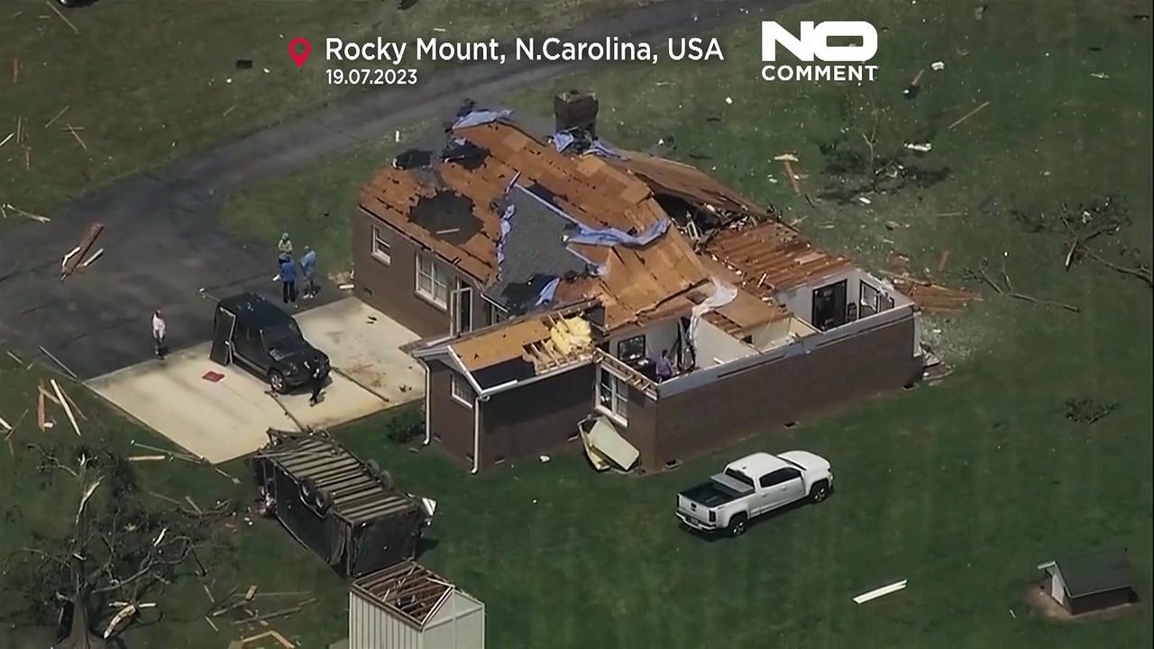 WATCH: Tornado slams North Carolina homes and businesses