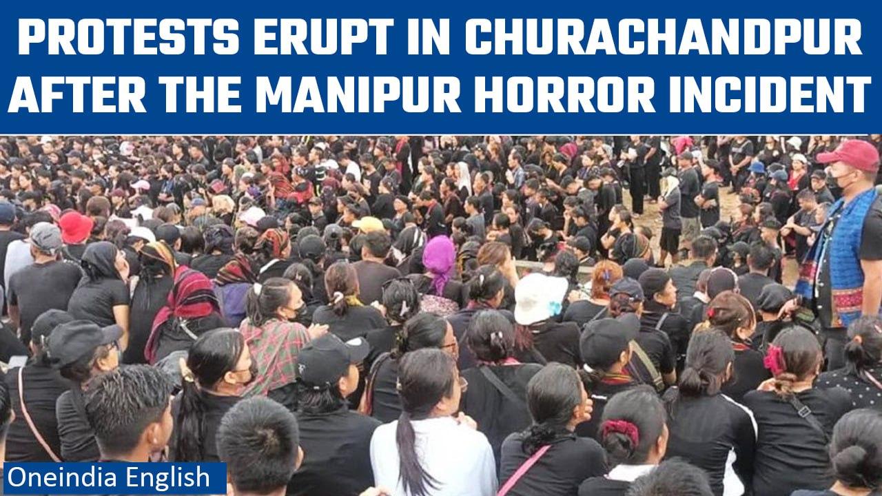Manipur incident: Huge protest rally erupts in Churachandpur over viral video | Oneindia News