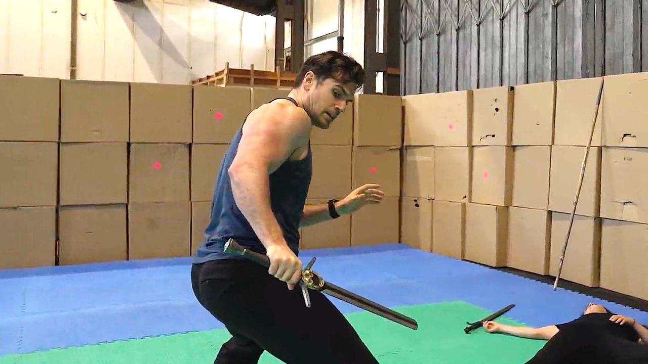 Henry Cavill Trains for an Epic Battle in The Witcher Season 3