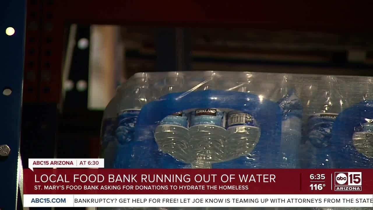 St. Mary's Food Bank is in need of water donations