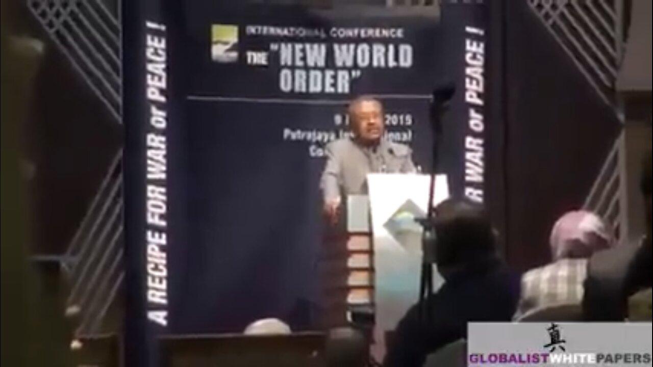 Prime Minister of Malaysia gives speech at NWO conference mass genocide 2015