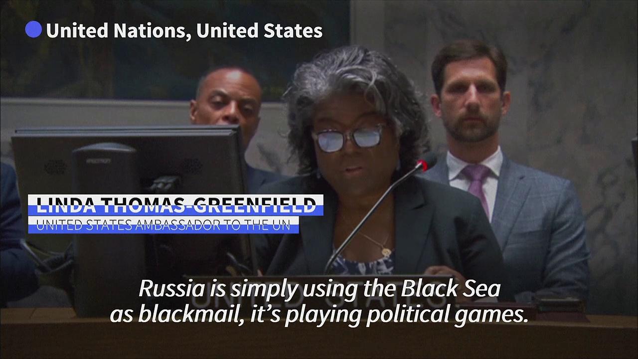 Russia using Black Sea as 'blackmail' says US ambassador to the UN