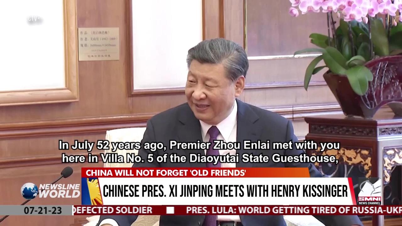 Chinese Pres. Xi Jinping meets with Henry Kissinger