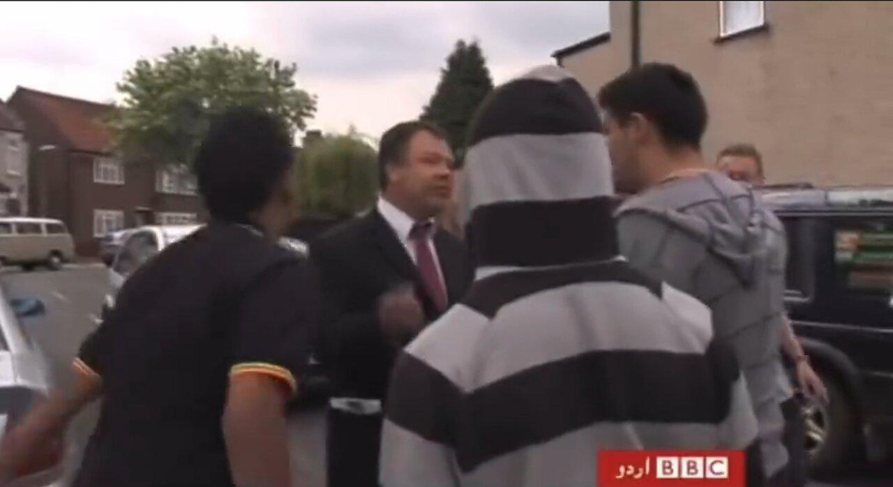 British National Party Candidate for Barking in London, Bob Bailey Beats Invader For Spitting On Him