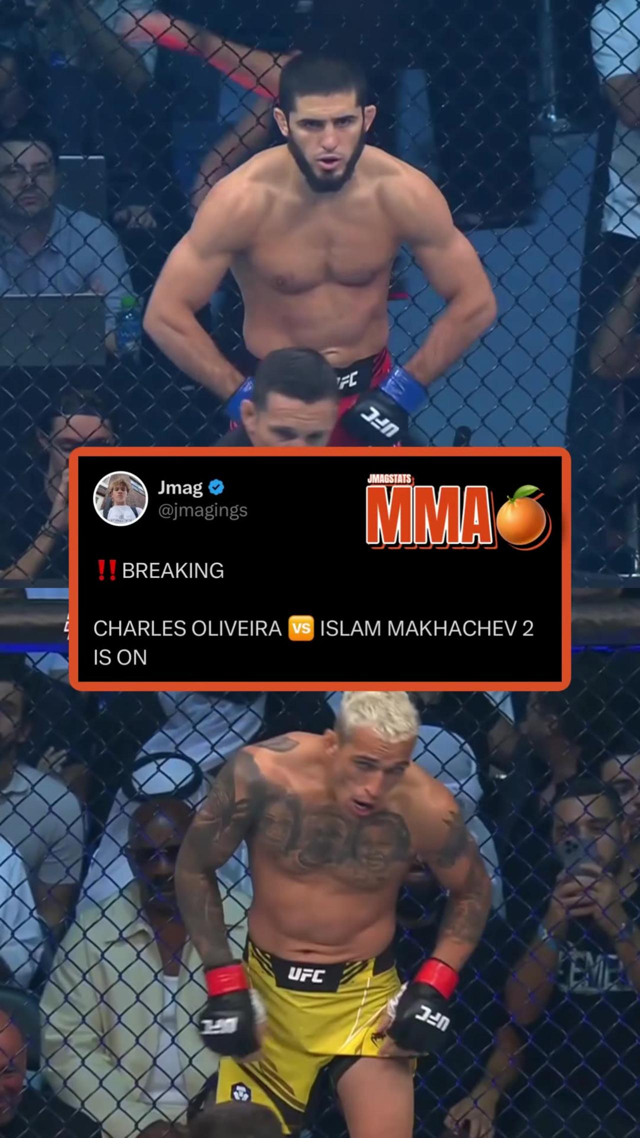 CHARLES OLIVEIRA VS ISLAM MAKHACHEV 2 IS ON