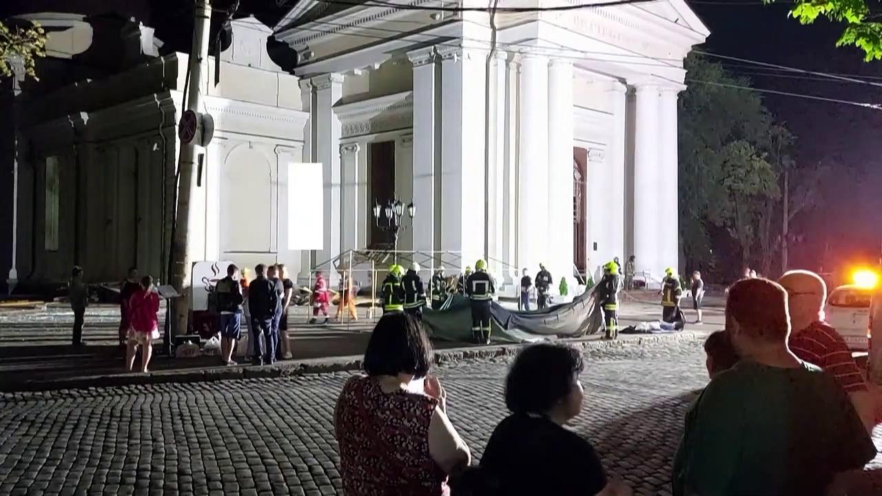 WATCH: Overnight Russian strike damages Odesa Cathedral