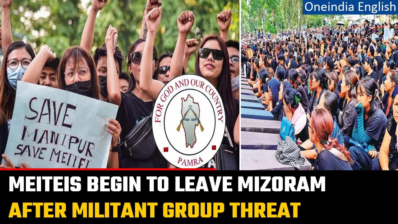 Mizoram: Meiteis begin to leave the state after threat, Manipur plans to airlift them |Oneindia News