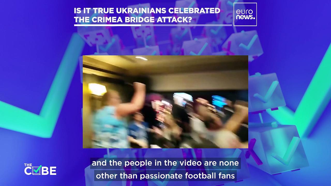 Did Ukrainians celebrate the attack of the Crimea bridge in a bar?