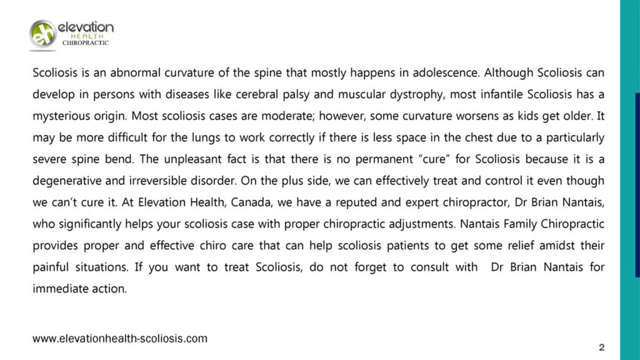 How Can Elevation Health Help You To Treat Scoliosis?
