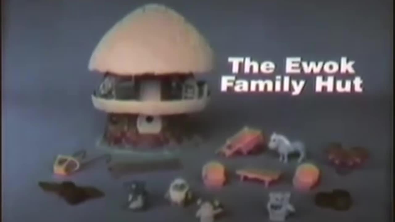 Star Wars 1983 TV Vintage Toy Commercial - Return of the Jedi Ewok Preschool Family Hut