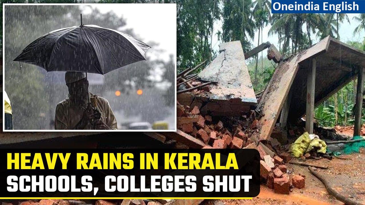 Kerala Rain: Schools, colleges shut in 4 districts after thundershowers alert | Oneindia News