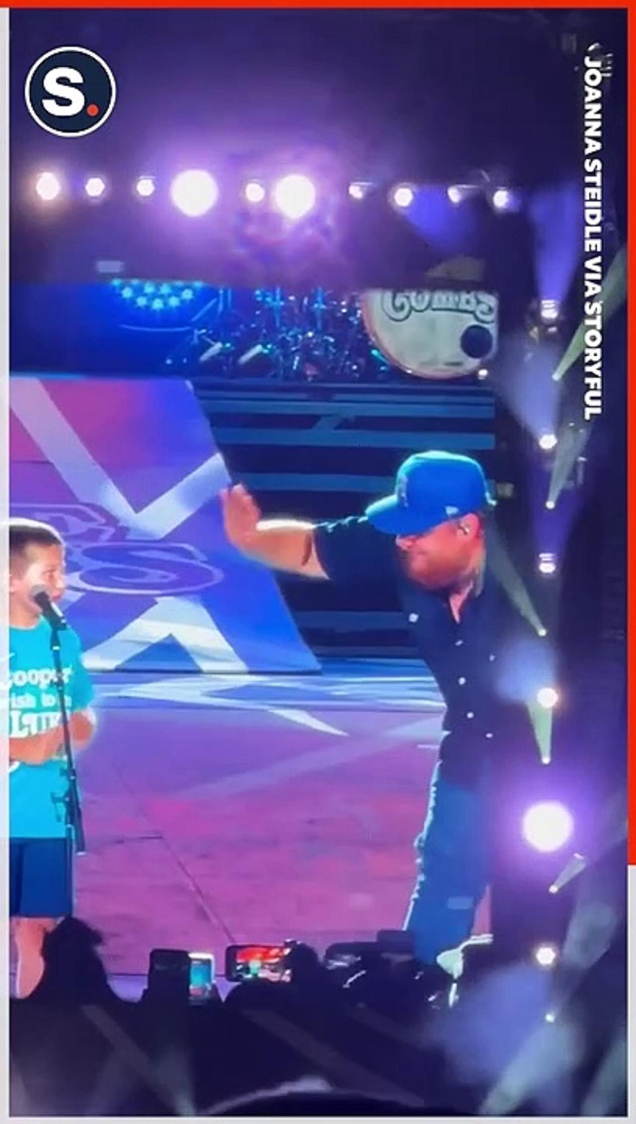 Boy Who Fought Leukemia Gets Wish Granted as Luke Combs Invites Him on Stage