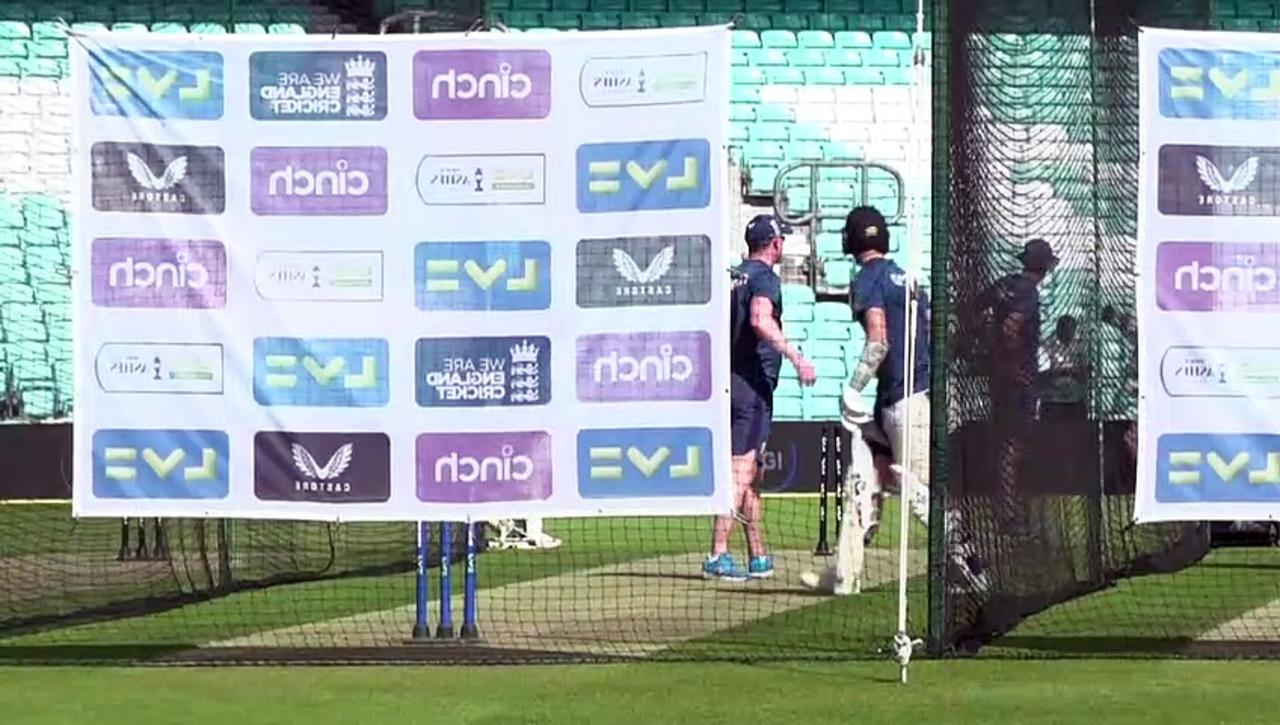 Cricketers train ahead of final Ashes Test