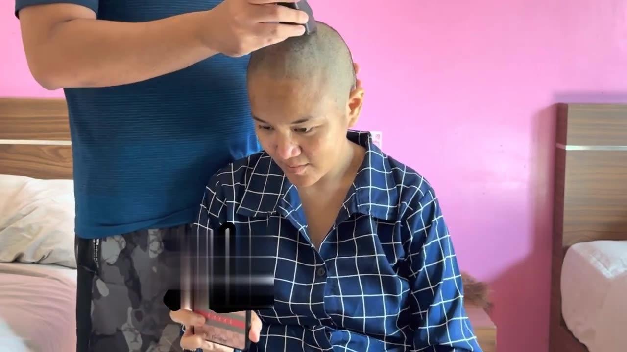 Beautiful Young Mom Headshave | Haircut | buzzcut full video
