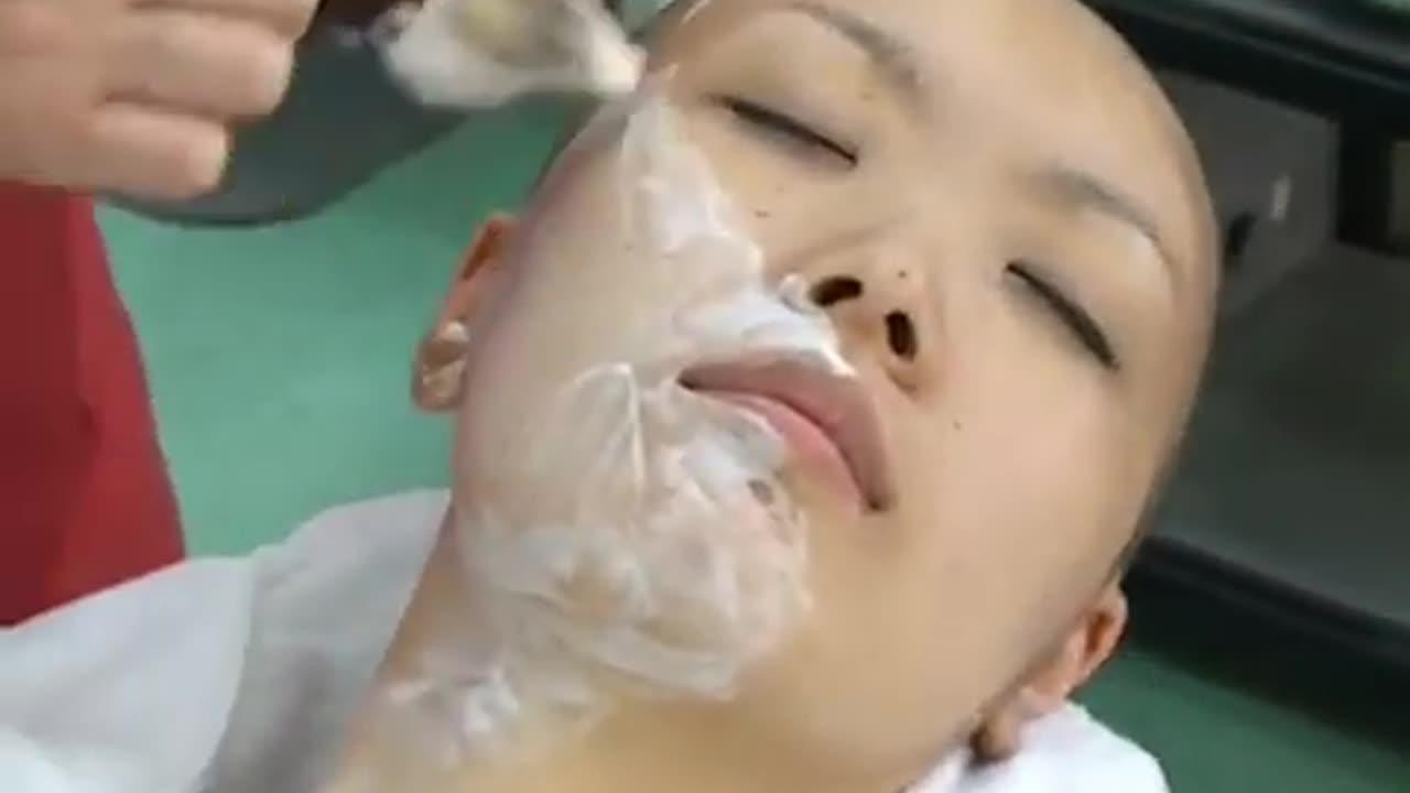Chinese woman headshave full HD video
