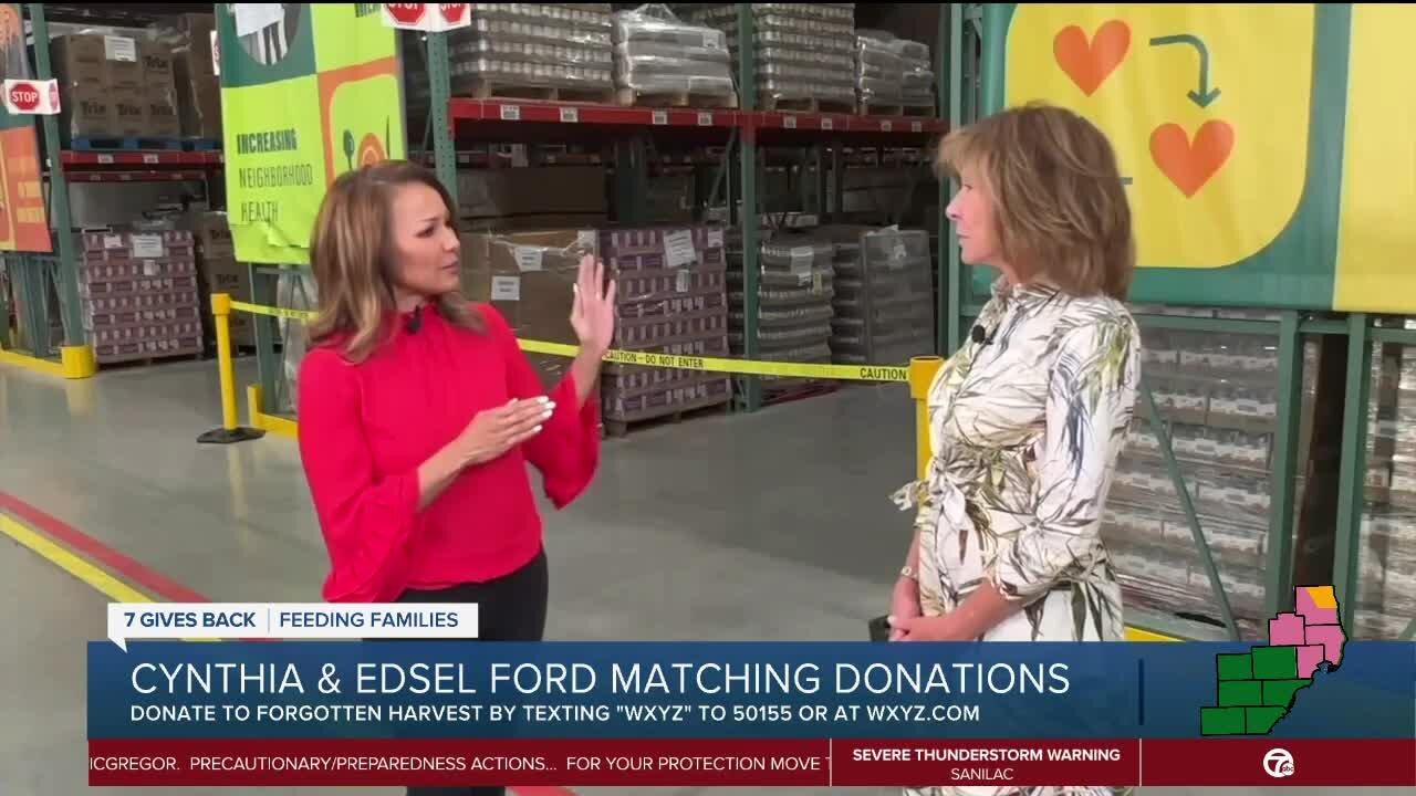 Cynthia and Edsel Ford Foundation matching Forgotten Harvest donations