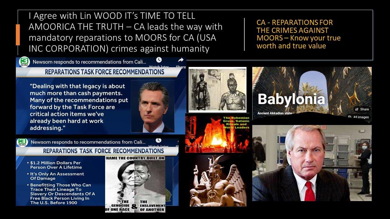 I Agree with Lin WOOD IT’s TIME TO TELL AMOORICA THE TRUTH – CA leads the way with mandatory relief