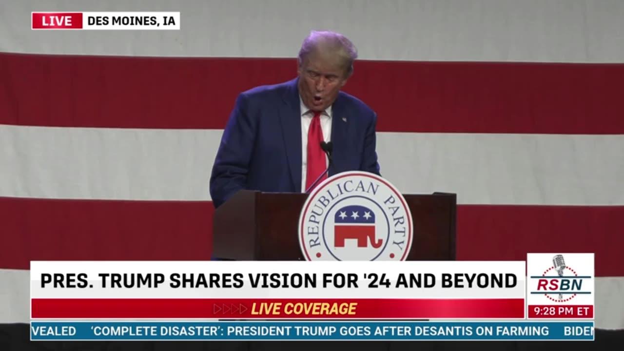 FULL SPEECH: President Donald J. Trump in Des Moines, IA - 7/28/23