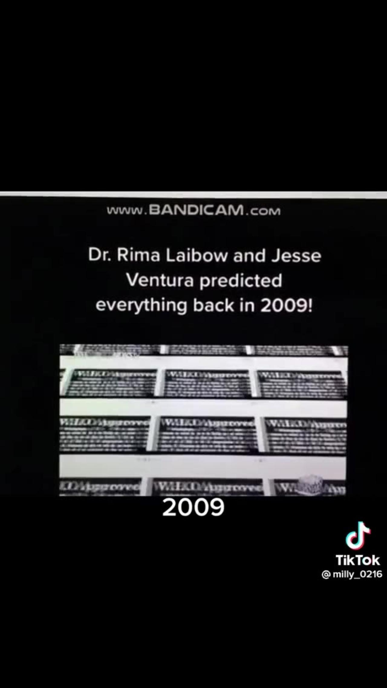 2009 Jesse Ventura Dr Rima Laibow One News Page VIDEO