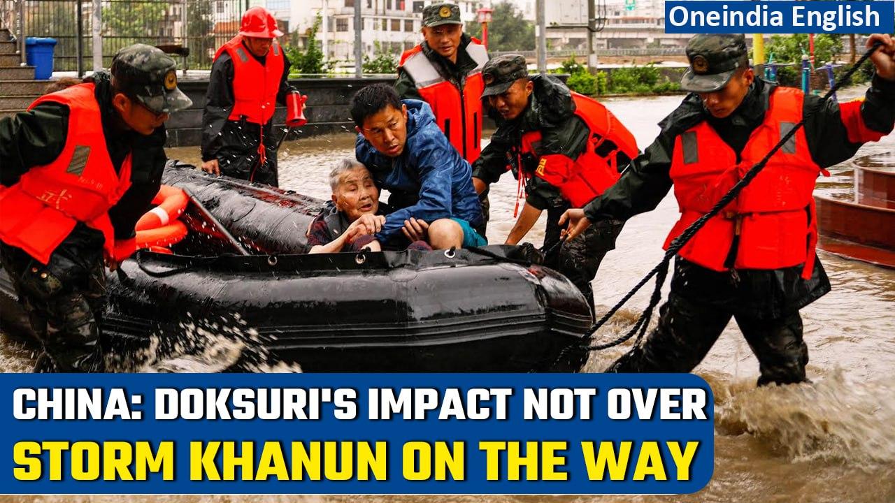 Typhoon Doksuri continues to batter China; Warning for another storm Khanun issued I Oneindia News