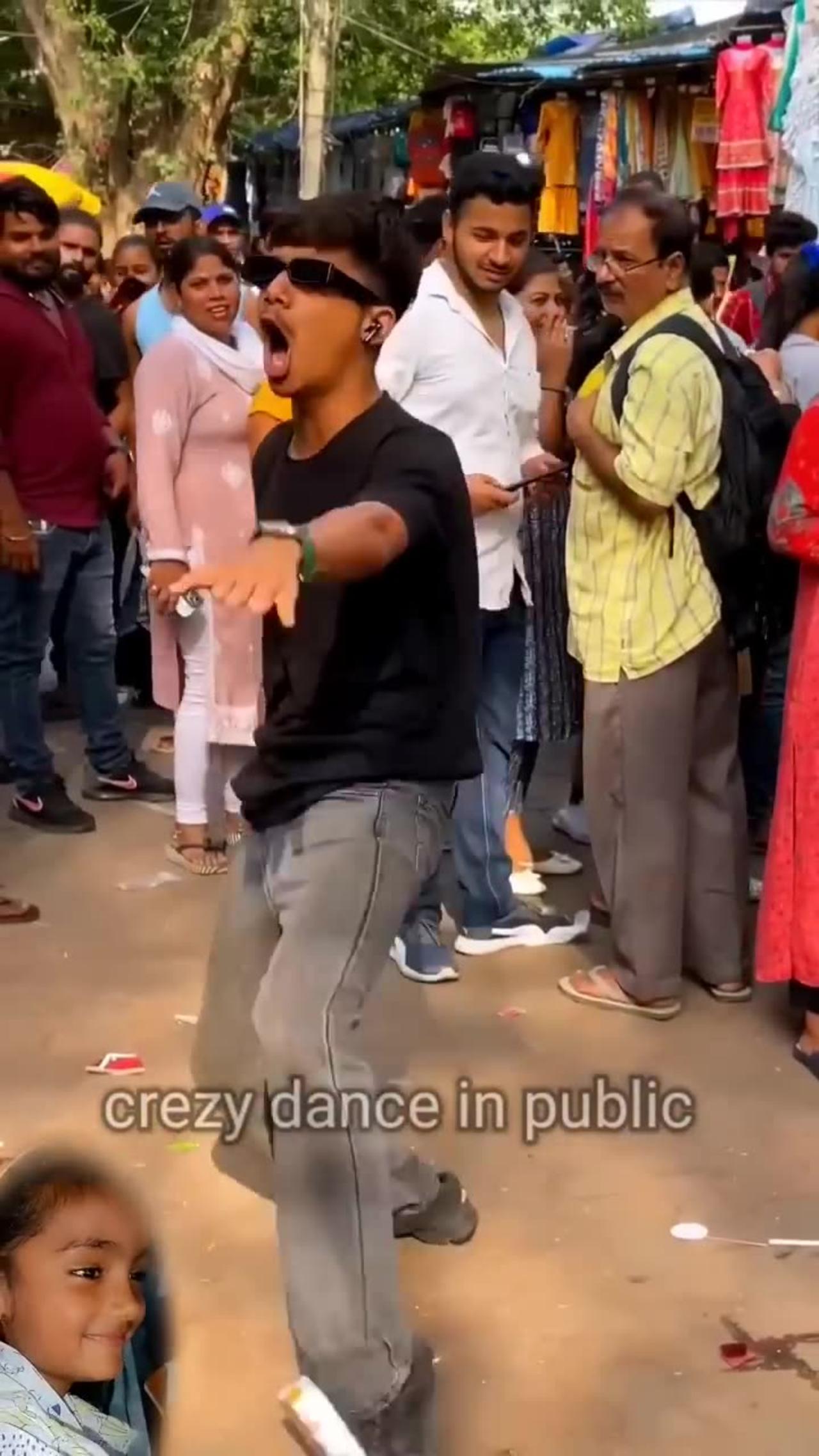 Funny dance in public