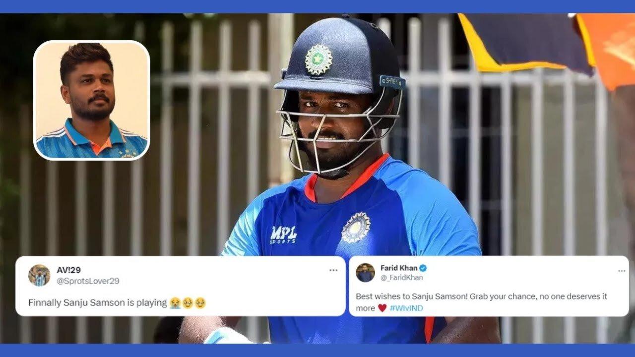 Delightful Rejoice on Social Media as Sanju Samson Joins India's Playing XI in 2nd ODI against West.